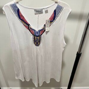 Tribal Flair Sleeveless Top